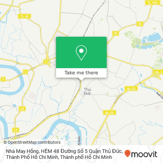 Bản đồ Nhà May Hồng, HẺM 48 Đường Số 5 Quận Thủ Đức, Thành Phố Hồ Chí Minh