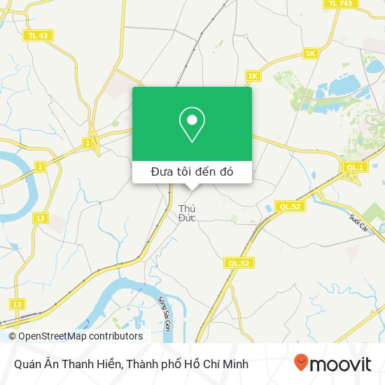 Bản đồ Quán Ăn Thanh Hiền, 1072 ĐƯỜNG Kha Vạn Cân Quận Thủ Đức, Thành Phố Hồ Chí Minh