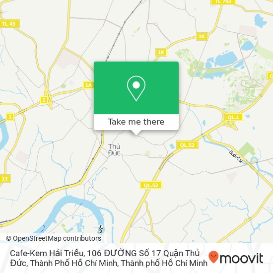 Bản đồ Cafe-Kem Hải Triều, 106 ĐƯỜNG Số 17 Quận Thủ Đức, Thành Phố Hồ Chí Minh