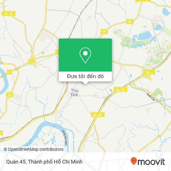 Bản đồ Quán 45, 45 ĐƯỜNG Số 17 Quận Thủ Đức, Thành Phố Hồ Chí Minh