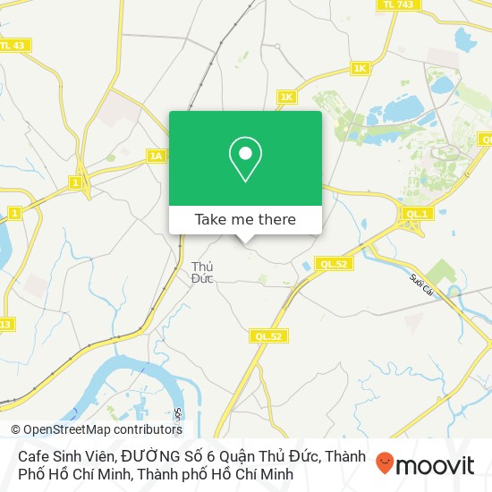 Bản đồ Cafe Sinh Viên, ĐƯỜNG Số 6 Quận Thủ Đức, Thành Phố Hồ Chí Minh