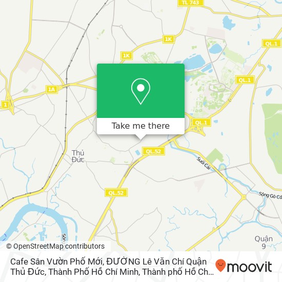 Bản đồ Cafe Sân Vườn Phố Mới, ĐƯỜNG Lê Văn Chí Quận Thủ Đức, Thành Phố Hồ Chí Minh