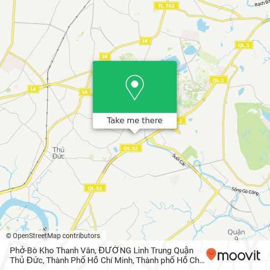 Bản đồ Phở-Bò Kho Thanh Vân, ĐƯỜNG Linh Trung Quận Thủ Đức, Thành Phố Hồ Chí Minh