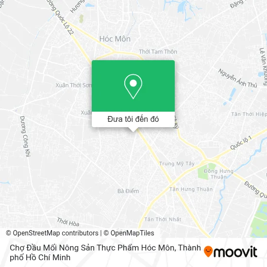 Bản đồ Chợ Đầu Mối Nông Sản Thực Phẩm Hóc Môn