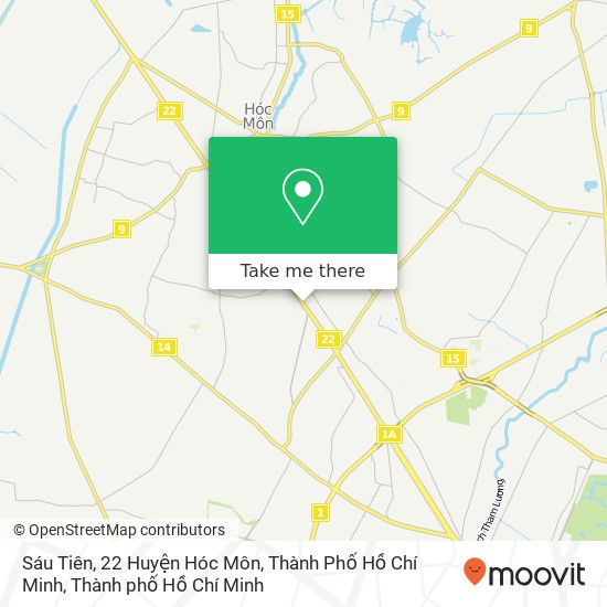 Bản đồ Sáu Tiên, 22 Huyện Hóc Môn, Thành Phố Hồ Chí Minh