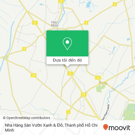 Bản đồ Nhà Hàng Sân Vườn Xanh & Đỏ, Huyện Hóc Môn, Thành Phố Hồ Chí Minh