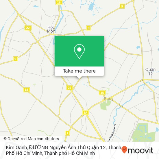 Bản đồ Kim Oanh, ĐƯỜNG Nguyễn Ảnh Thủ Quận 12, Thành Phố Hồ Chí Minh