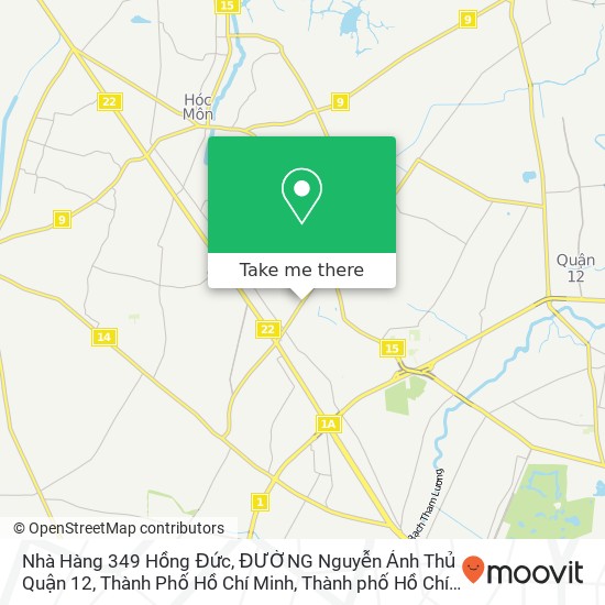 Bản đồ Nhà Hàng 349 Hồng Đức, ĐƯỜNG Nguyễn Ảnh Thủ Quận 12, Thành Phố Hồ Chí Minh