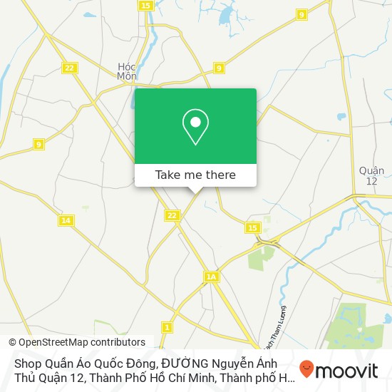 Bản đồ Shop Quần Áo Quốc Đông, ĐƯỜNG Nguyễn Ảnh Thủ Quận 12, Thành Phố Hồ Chí Minh