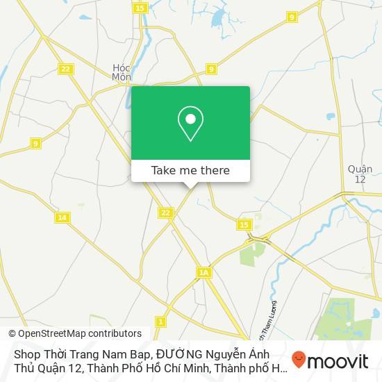 Bản đồ Shop Thời Trang Nam Bap, ĐƯỜNG Nguyễn Ảnh Thủ Quận 12, Thành Phố Hồ Chí Minh
