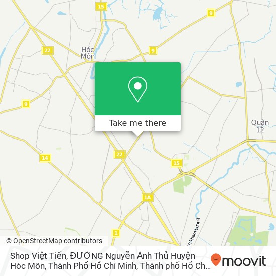 Bản đồ Shop Việt Tiến, ĐƯỜNG Nguyễn Ảnh Thủ Huyện Hóc Môn, Thành Phố Hồ Chí Minh