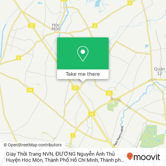 Bản đồ Giày Thời Trang NVN, ĐƯỜNG Nguyễn Ảnh Thủ Huyện Hóc Môn, Thành Phố Hồ Chí Minh