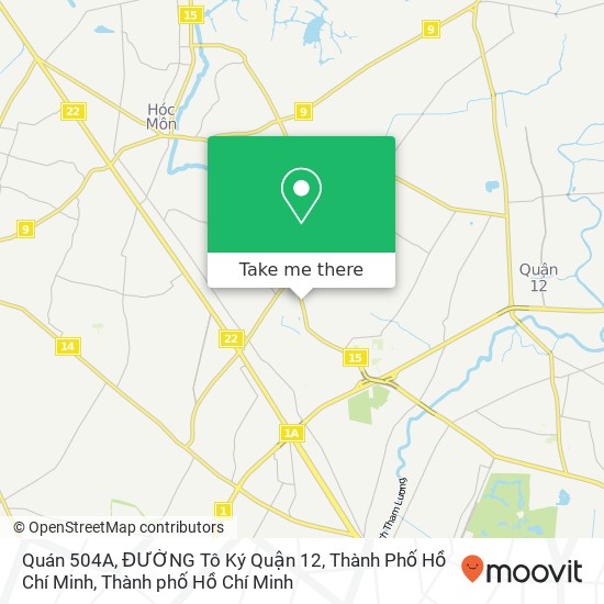 Bản đồ Quán 504A, ĐƯỜNG Tô Ký Quận 12, Thành Phố Hồ Chí Minh