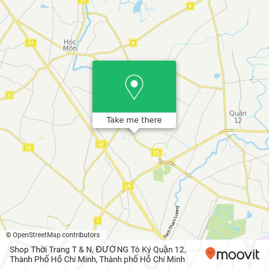 Bản đồ Shop Thời Trang T & N, ĐƯỜNG Tô Ký Quận 12, Thành Phố Hồ Chí Minh