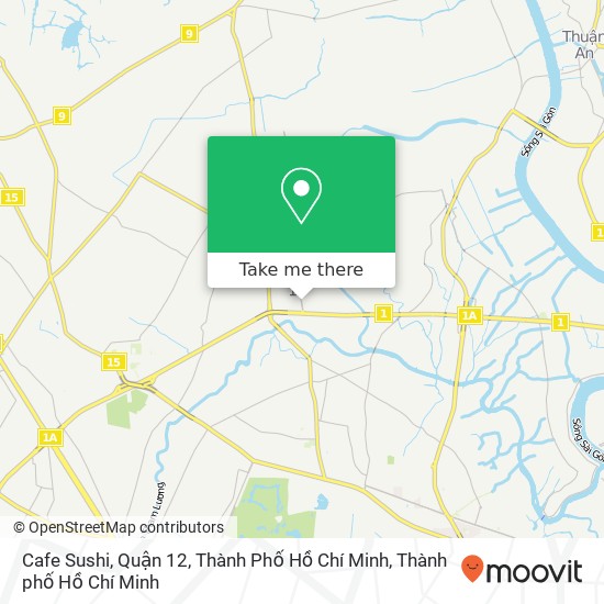 Bản đồ Cafe Sushi, Quận 12, Thành Phố Hồ Chí Minh