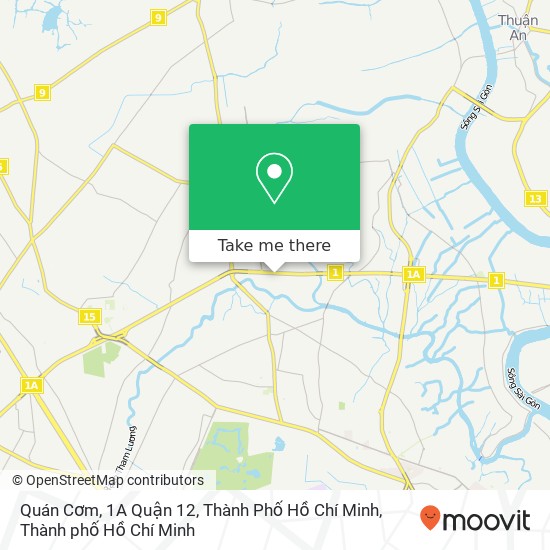 Bản đồ Quán Cơm, 1A Quận 12, Thành Phố Hồ Chí Minh