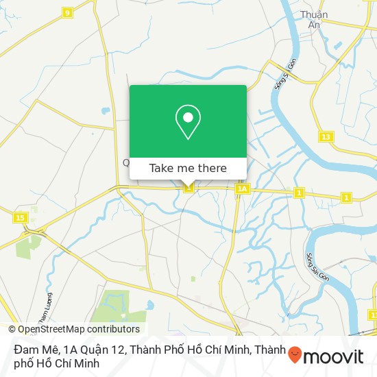 Bản đồ Đam Mê, 1A Quận 12, Thành Phố Hồ Chí Minh