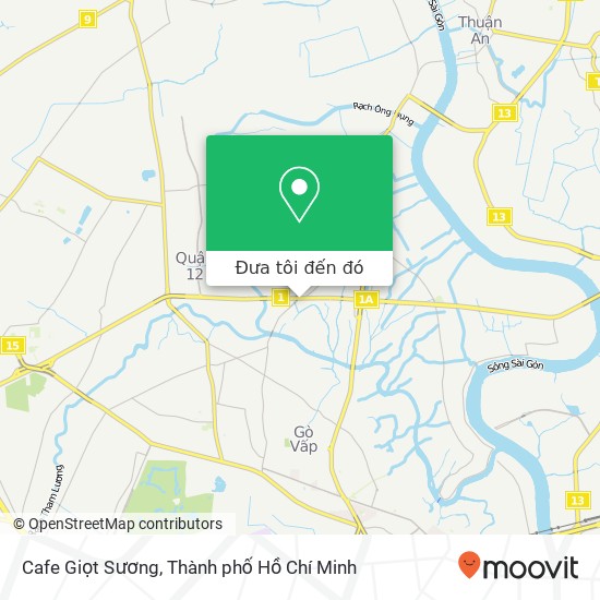 Bản đồ Cafe Giọt Sương, QUỐC LỘ 1A Quận 12, Thành Phố Hồ Chí Minh