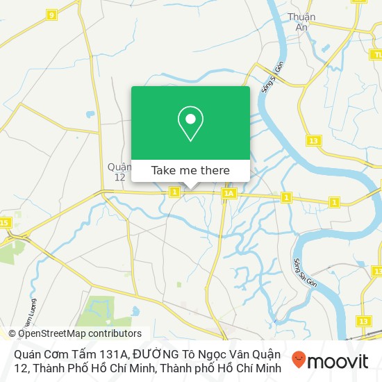 Bản đồ Quán Cơm Tấm 131A, ĐƯỜNG Tô Ngọc Vân Quận 12, Thành Phố Hồ Chí Minh