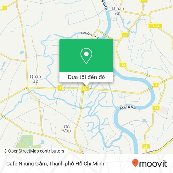 Bản đồ Cafe Nhung Gấm, ĐƯỜNG Hà Huy Giáp Quận 12, Thành Phố Hồ Chí Minh