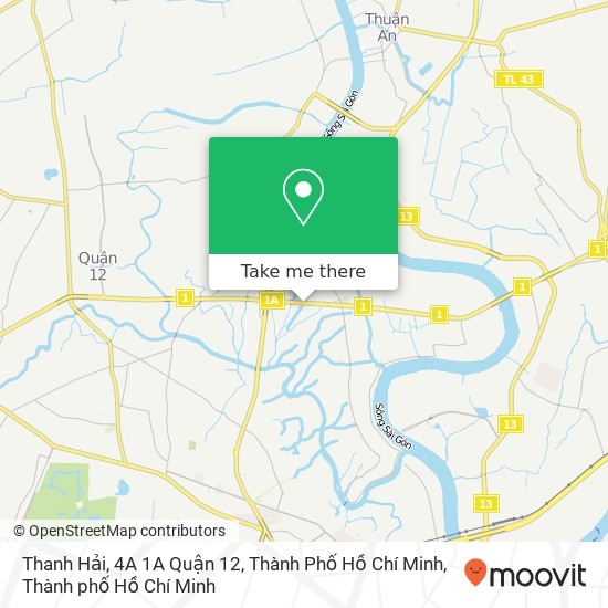 Bản đồ Thanh Hải, 4A 1A Quận 12, Thành Phố Hồ Chí Minh