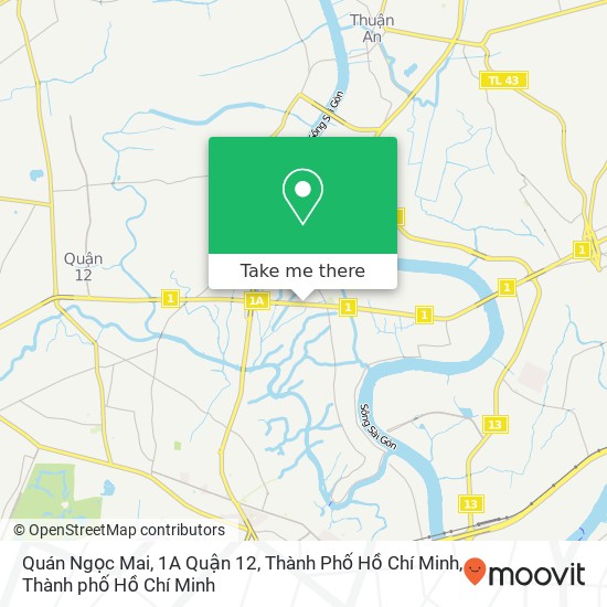 Bản đồ Quán Ngọc Mai, 1A Quận 12, Thành Phố Hồ Chí Minh