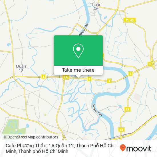 Bản đồ Cafe Phương Thảo, 1A Quận 12, Thành Phố Hồ Chí Minh