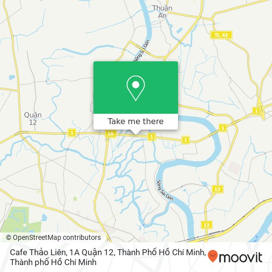 Bản đồ Cafe Thảo Liên, 1A Quận 12, Thành Phố Hồ Chí Minh