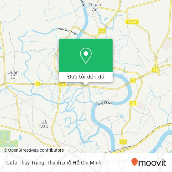 Bản đồ Cafe Thùy Trang, 1A Quận 12, Thành Phố Hồ Chí Minh