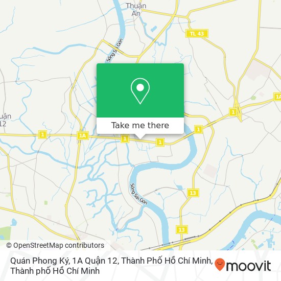 Bản đồ Quán Phong Ký, 1A Quận 12, Thành Phố Hồ Chí Minh