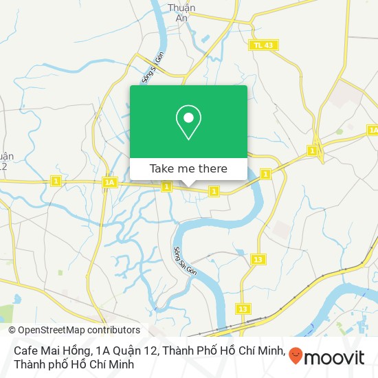 Bản đồ Cafe Mai Hồng, 1A Quận 12, Thành Phố Hồ Chí Minh