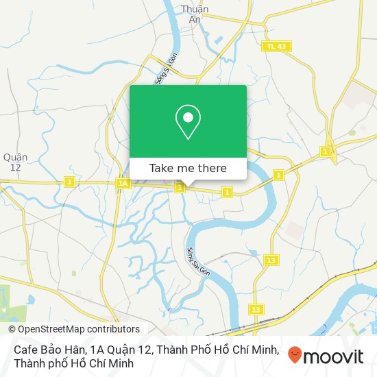 Bản đồ Cafe Bảo Hân, 1A Quận 12, Thành Phố Hồ Chí Minh