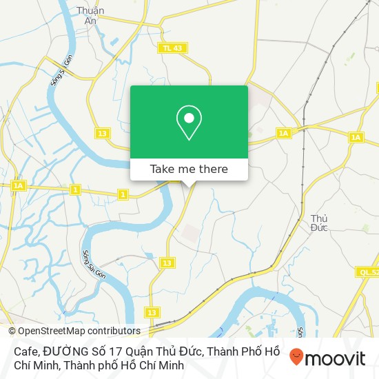 Bản đồ Cafe, ĐƯỜNG Số 17 Quận Thủ Đức, Thành Phố Hồ Chí Minh