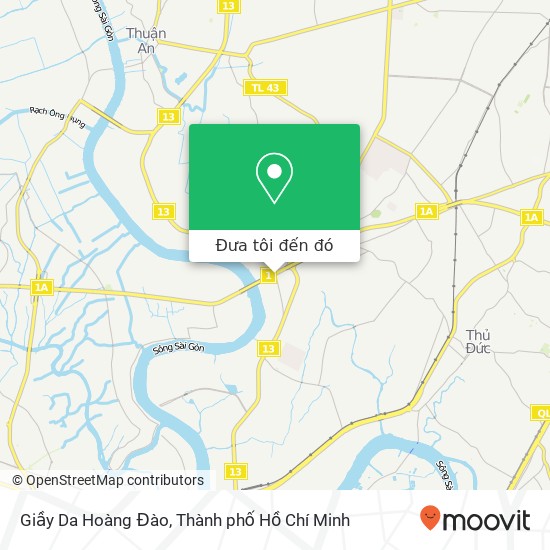 Bản đồ Giầy Da Hoàng Đào, 1A Quận Thủ Đức, Thành Phố Hồ Chí Minh