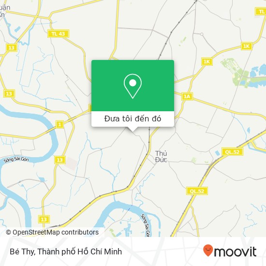 Bản đồ Bé Thy, ĐƯỜNG Tô Ngọc Vân Quận Thủ Đức, Thành Phố Hồ Chí Minh