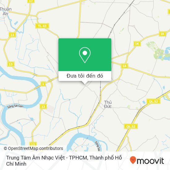 Bản đồ Trung Tâm Âm Nhạc Việt - TPHCM, Quận Thủ Đức, Thành Phố Hồ Chí Minh