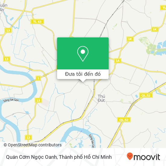 Bản đồ Quán Cơm Ngọc Oanh, 439 ĐƯỜNG Tô Ngọc Vân Quận Thủ Đức, Thành Phố Hồ Chí Minh