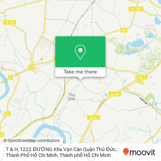 Bản đồ T & H, 1222 ĐƯỜNG Kha Vạn Cân Quận Thủ Đức, Thành Phố Hồ Chí Minh