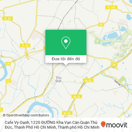 Bản đồ Cafe Vy Oanh, 1220 ĐƯỜNG Kha Vạn Cân Quận Thủ Đức, Thành Phố Hồ Chí Minh