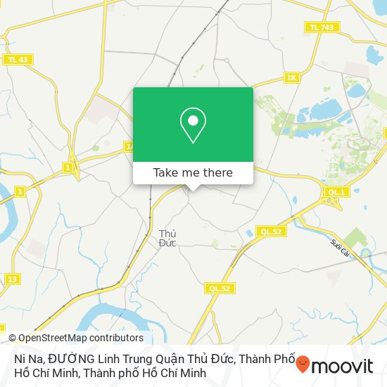 Bản đồ Ni Na, ĐƯỜNG Linh Trung Quận Thủ Đức, Thành Phố Hồ Chí Minh