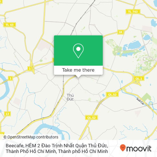 Bản đồ Beecafe, HẺM 2 Đào Trịnh Nhất Quận Thủ Đức, Thành Phố Hồ Chí Minh