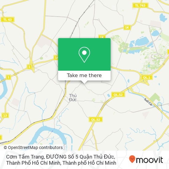 Bản đồ Cơm Tấm Trang, ĐƯỜNG Số 5 Quận Thủ Đức, Thành Phố Hồ Chí Minh