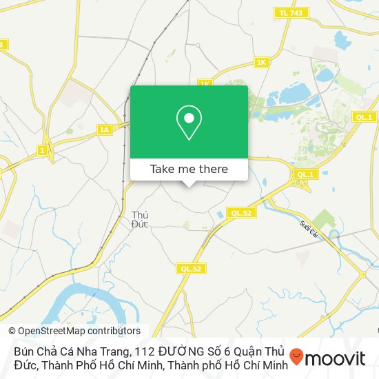 Bản đồ Bún Chả Cá Nha Trang, 112 ĐƯỜNG Số 6 Quận Thủ Đức, Thành Phố Hồ Chí Minh
