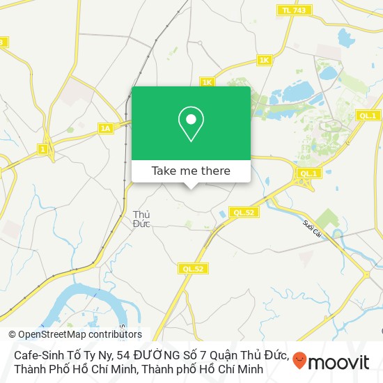 Bản đồ Cafe-Sinh Tố Ty Ny, 54 ĐƯỜNG Số 7 Quận Thủ Đức, Thành Phố Hồ Chí Minh