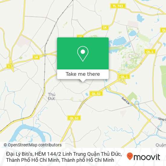 Bản đồ Đại Lý Biti's, HẺM 144 / 2 Linh Trung Quận Thủ Đức, Thành Phố Hồ Chí Minh