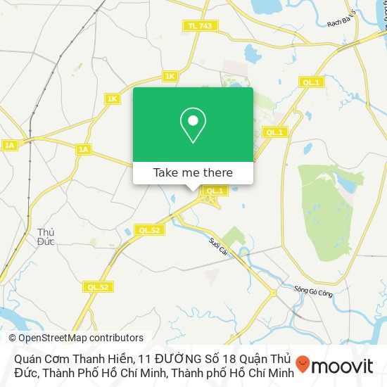 Bản đồ Quán Cơm Thanh Hiền, 11 ĐƯỜNG Số 18 Quận Thủ Đức, Thành Phố Hồ Chí Minh