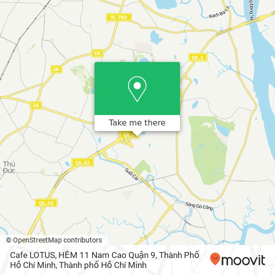 Bản đồ Cafe LOTUS, HẺM 11 Nam Cao Quận 9, Thành Phố Hồ Chí Minh