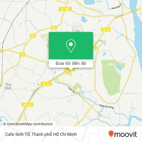 Bản đồ Cafe Sinh Tố, 1A Quận 9, Thành Phố Hồ Chí Minh