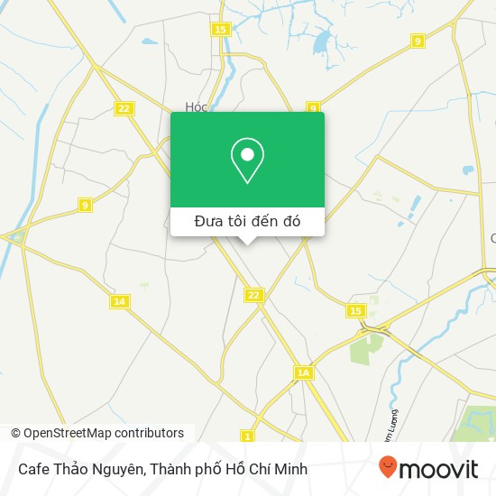 Bản đồ Cafe Thảo Nguyên, Huyện Hóc Môn, Thành Phố Hồ Chí Minh