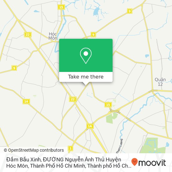 Bản đồ Đầm Bầu Xinh, ĐƯỜNG Nguyễn Ảnh Thủ Huyện Hóc Môn, Thành Phố Hồ Chí Minh